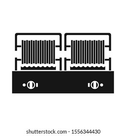 Isolated object of waffle and maker logo. Web element of waffle and machine stock symbol for web.