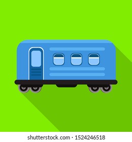 Isolated object of wagon and metro sign. Web element of wagon and steel Stock symbol for web.
