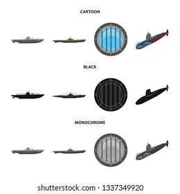 Isolated object of war  and ship logo. Collection of war  and fleet stock symbol for web.