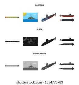 Isolated object of war  and ship symbol. Set of war  and fleet stock vector illustration.