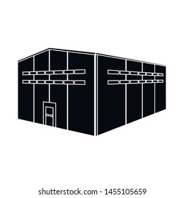 Isolated object of warehouse and storage symbol. Collection of warehouse and hangar stock symbol for web.