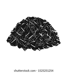 Isolated object of waste and material icon. Graphic of waste and sugarcane stock symbol for web.