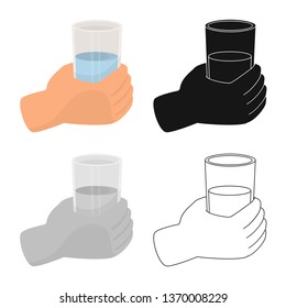 Isolated object of water  and drink sign. Collection of water  and glass  vector icon for stock.