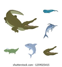Isolated object of water and drop icon. Collection of water and splash stock symbol for web.