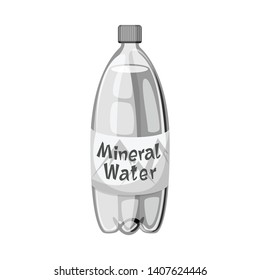 Isolated object of water and mineral symbol. Collection of water and salty stock symbol for web.