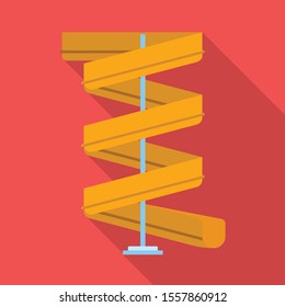 Isolated object of waterslide and tunnel sign. Web element of waterslide and spiral stock symbol for web.