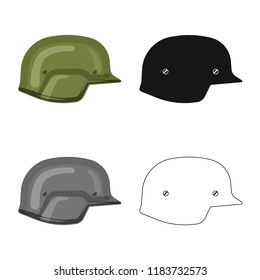 Isolated object of weapon and gun icon. Collection of weapon and army vector icon for stock.
