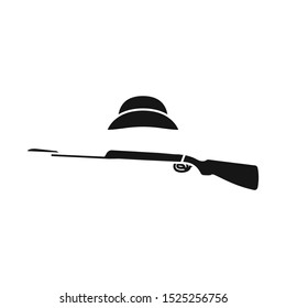 Isolated object of weapons and gun sign. Graphic of weapons and helmet stock vector illustration.
