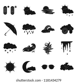 Isolated object of weather and climate icon. Set of weather and cloud stock vector illustration.