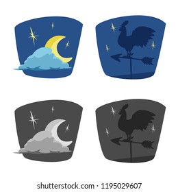Isolated object of weather and climate icon. Collection of weather and cloud stock symbol for web.