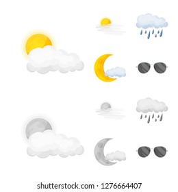 Isolated object of weather and climate icon. Collection of weather and cloud stock symbol for web.