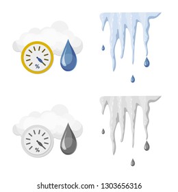 Isolated object of weather and climate icon. Collection of weather and cloud vector icon for stock.