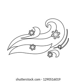 Isolated object of weather and climate logo. Collection of weather and cloud stock symbol for web.