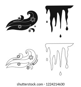 Isolated object of weather and climate symbol. Collection of weather and cloud stock symbol for web.