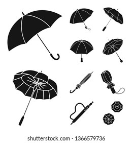 Isolated object of weather and rainy icon. Set of weather and rain stock vector illustration.