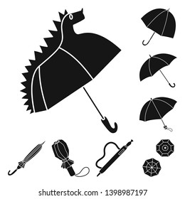 Isolated object of weather and rainy icon. Collection of weather and rain vector icon for stock.