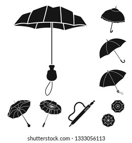 Isolated object of weather and rainy symbol. Collection of weather and rain stock symbol for web.