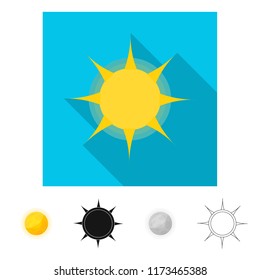 Isolated object of weather and weather symbol. Collection of weather and application vector icon for stock.