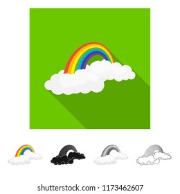 Isolated object of weather and weather symbol. Set of weather and application vector icon for stock.