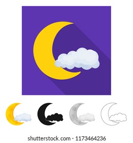 Isolated object of weather and weather symbol. Set of weather and application vector icon for stock.