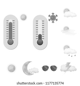 Isolated object of weather and weather symbol. Set of weather and application stock vector illustration.
