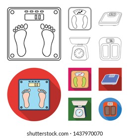 Isolated object of weight and lab icon. Set of weight and kitchen stock symbol for web.