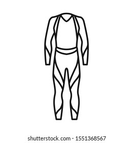 Isolated object of wetsuit and diver icon. Web element of wetsuit and costume Stock symbol for web.