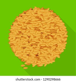 Isolated object of wheat and corn symbol. Collection of wheat and harvest stock vector illustration.