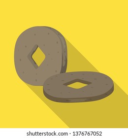 Isolated object of wheel and prehistoric symbol. Set of wheel and tools vector icon for stock.