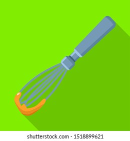 Isolated object of whisk and butter icon. Web element of whisk and utensils stock vector illustration.