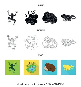 Isolated object  wildlife and bog icon. Set  wildlife and reptile stock symbol for web.