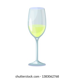 Isolated object of wine and glass logo. Collection of wine and transparent stock symbol for web.