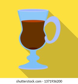 Isolated object of wine and mulled icon. Collection of wine and hot stock symbol for web.