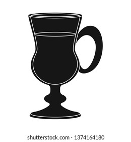 Isolated object of wine and mulled sign. Collection of wine and hot stock vector illustration.