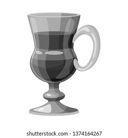 Isolated object of wine and mulled sign. Set of wine and hot stock symbol for web.