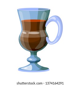 Isolated object of wine and mulled symbol. Collection of wine and hot stock vector illustration.