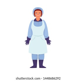 Isolated object of worker and woman logo. Set of worker and villager vector icon for stock.