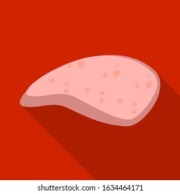 Isolated object of wurst and sausage symbol. Graphic of wurst and meal vector icon for Stock.