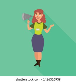 Isolated object of zookeeper and woman symbol. Set of zookeeper and worker vector icon for stock.