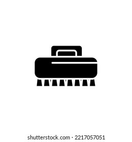 Isolated objects: clothes brush with wooden handle, cleaning or care tool, on white background.