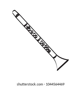 Isolated Oboe Icon. Musical Instrument