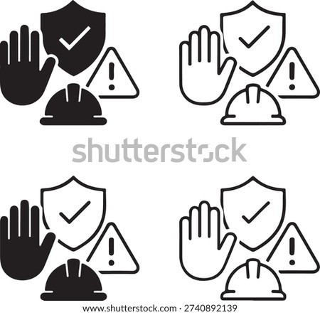 Isolated Occupational Hazard Control Icon, Occupational Hazard Control industrial safety design concept, Occupational Hazard Control prevention awareness campaign, workplace risk management vector