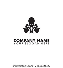 Isolated octopus logo on white background.