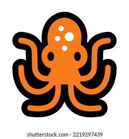 Isolated Octopus Vector Icon, Emoji, Emoticon