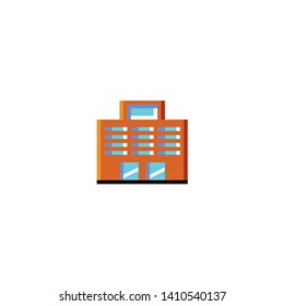 Isolated Office Building emoji, emoticon, Vector Icon, Pictogram