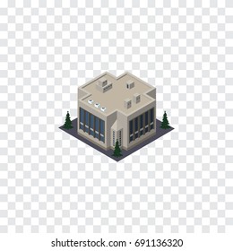 Isolated Office Isometric. Company Vector Element Can Be Used For Office, Company, Building Design Concept.