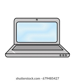 isolated office laptop