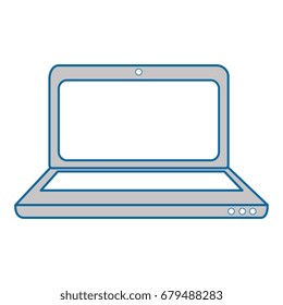 isolated office laptop