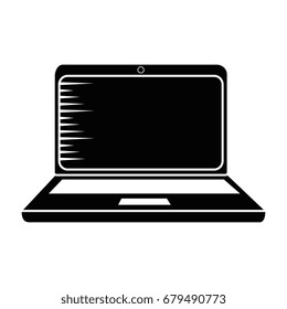 isolated office laptop