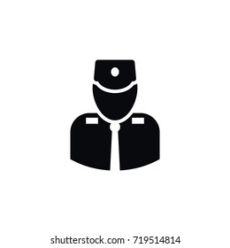 Isolated Officer Icon.  